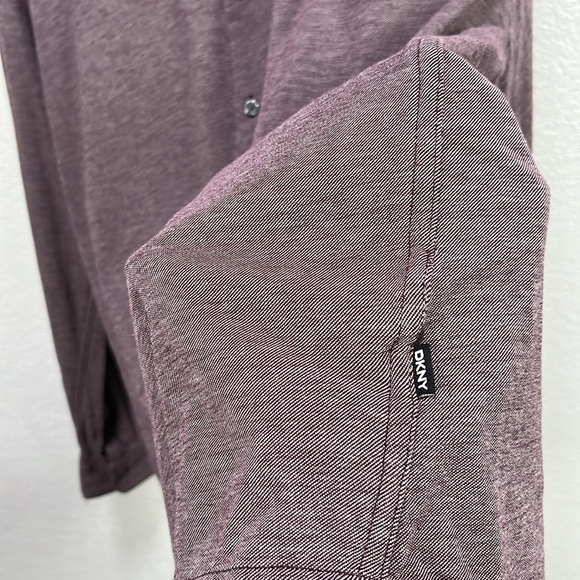 DKNY Men's Casual Button Down in Deep Purple Cotton Long Sleeve Sz XXL Career - Picture 7 of 10